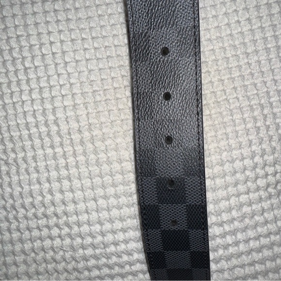 Louis Vuitton Men's Black Checkered Belt - Picture 3 of 8